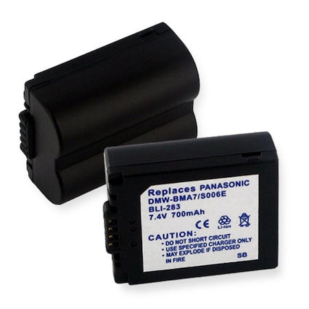 7.4V Panasonic DMW-BMA7 Li-ion .7 MAh Battery - 5.18 Watt